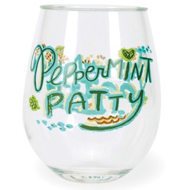 C.R. Gibson ''Peppermint Patty'' Acrylic Stemless Wine Glass, 12 oz