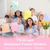 8pcs Discbound Dividers with Pocket 7x9.25'' Planner Dividers 9-Disc Notebook