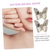 Mikinona Butterfly Nail Charms Set of 10 Glittering Crystal Nail