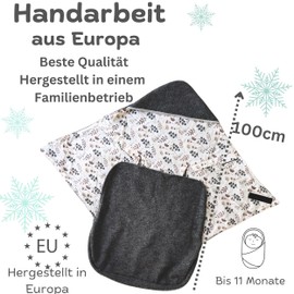 SWADDYL Baby Footmuff Swaddle Blanket Maxi Cosi Blanket, Baby Blanket for Carry Cot, Pushchair - for Winter in Fleece/Cotton