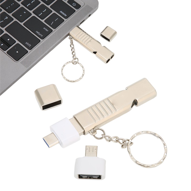 Whistle Flash Drive SOS Outdoor Waterproof USB3.0 120dB Sound Multifunction