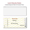 Zapco High-Security Check Paper, Off-White w Complex Background Pattern, 8-1/2"