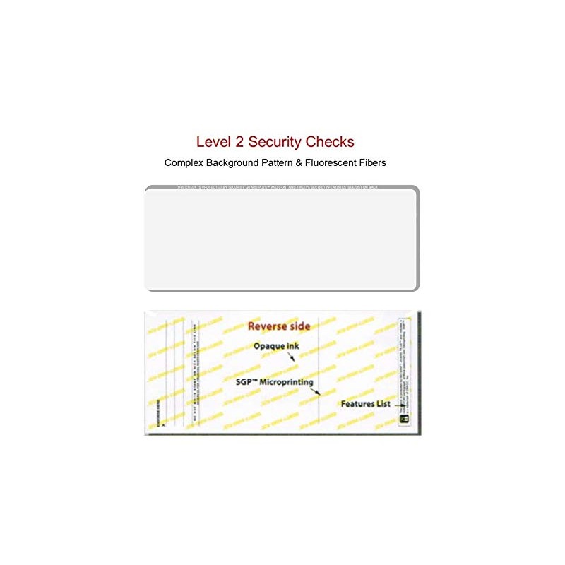 Zapco High-Security Check Paper, Off-White w Complex Background Pattern, 8-1/2"