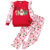 RETSUGO Toddler Girls Christmas Outfits 2 Piece Xmas Long Sleeve