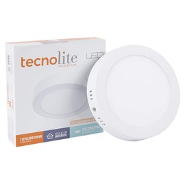 Tecnolite - Lámpara Plafón LED Techo 12 W, Luz Suave Cálida, Iluminación Interiores, No atenuable, LED integrado