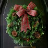 Bow with Tartan Pattern 26 cm Red Christmas Decoration Christmas