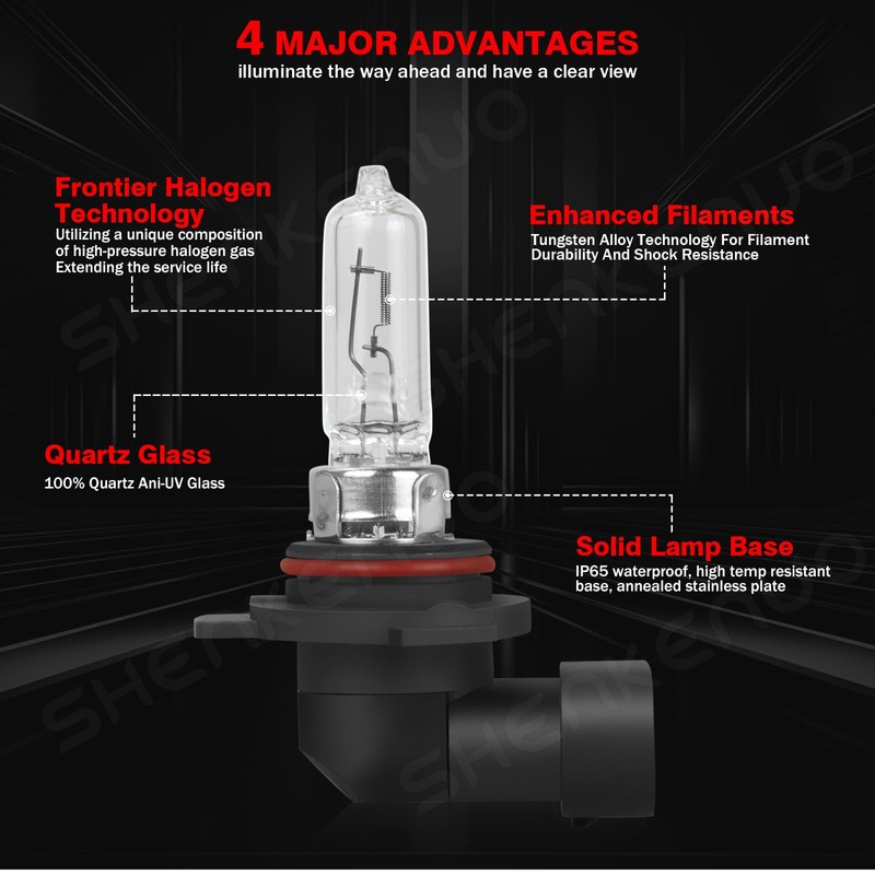 OQSNCV Fit for DODGE Challenger (2015-2023) Halogen Headlight Bulbs, 9012