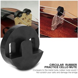 CYSFETENA Rubber cello stopper, black round loop mute, gentle cello damper for cello accessories, musical instrument accessories, a variety of exercise environments