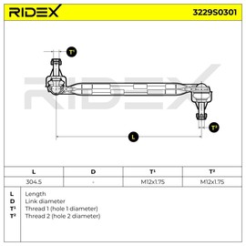 RIDEX Coupling rod suspension support front, both sides