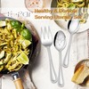Pearled Serving Utensils Set of 6, E-far Stainless Steel 8.7