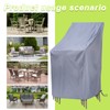 Outdoor Patio Stackable Chair Covers Waterproof 2PCS, Grey