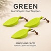 Door Stopper Wedges, 3 Pack, Leaf-Shaped Silicone Door Stops with