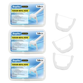 bopika Flosser Refill Head,Ultraclean Access Disposable Snap-On Flosser for Oral Care,54 Count (Pack of 3)