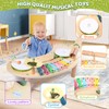 Asweets 7 in 1 Kids Drum Set for Toddlers Wooden