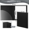 Teling 12 Pack Punchless Clamp Binder Folders, Black