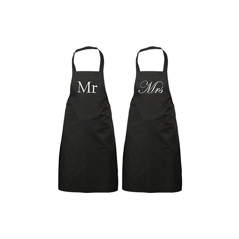 60 Second Makeover Limited Couples Mr and Mrs Black Apron