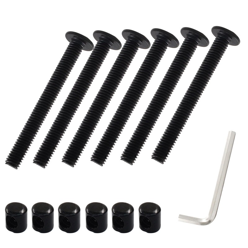 Jiozermi 12 Pcs M6 x 55mm Hex Socket Head Screws