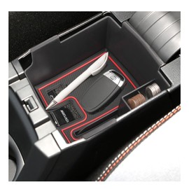 SXCY for 2025 Toyota Corolla Cross Center Console Organizer 2024 2025 Corolla Cross Armrest Console Tray 22-25 Corolla Cross Accessories(for “Corolla Cross” Crossovers&SUV, NOT for “Corolla” Car)(Red)