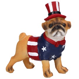 Bulldog Sculpture Resin American Dog Figurine Decorative Ornament for Home Desk Decoration