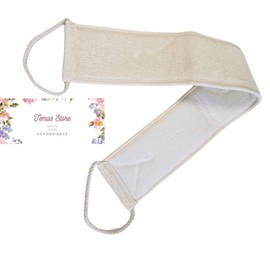 Loofah Bath Belt with Strip Hanging Rope, Long Natural Exfoliating Back Scrubber, Lufa Bath Shower Scrubber, Exfoliating Loofah Bath Sponge | Exfoliating Strap Belt | Wash Belt | Bath Belt