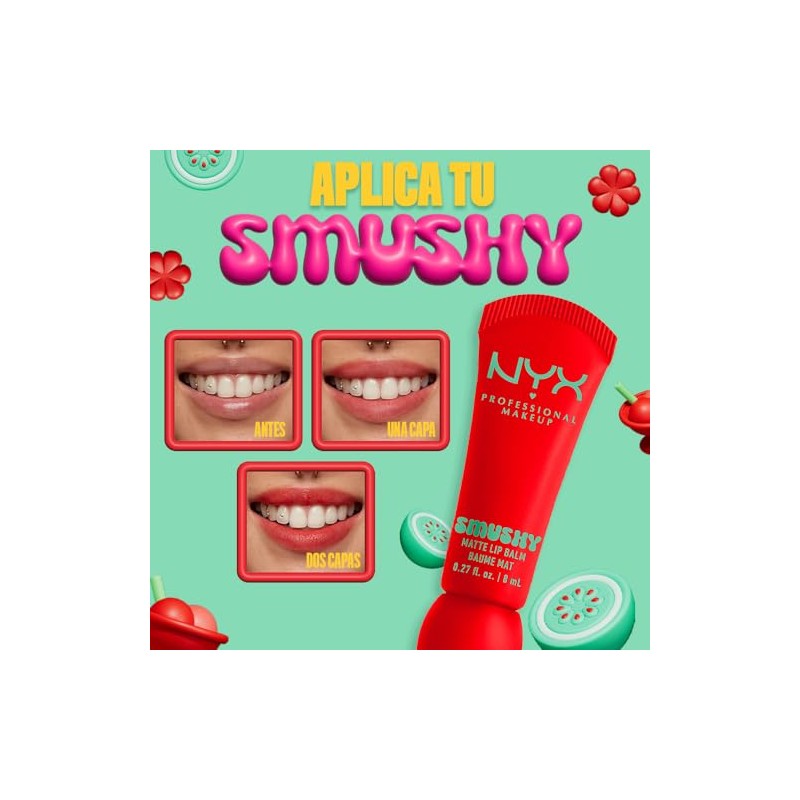 NYX Professional Makeup, Smushy Bálsamo de Labios Matte - Tono