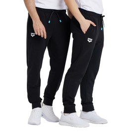 ARENA Unisex Team Pants Solid Sporty Fleece Joggers Regular Fit Workout Gym Training Active Bottoms for Men and Women, Black, Small