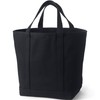 Lands' End Solid Open Top Canvas Tote Black/black X-Large