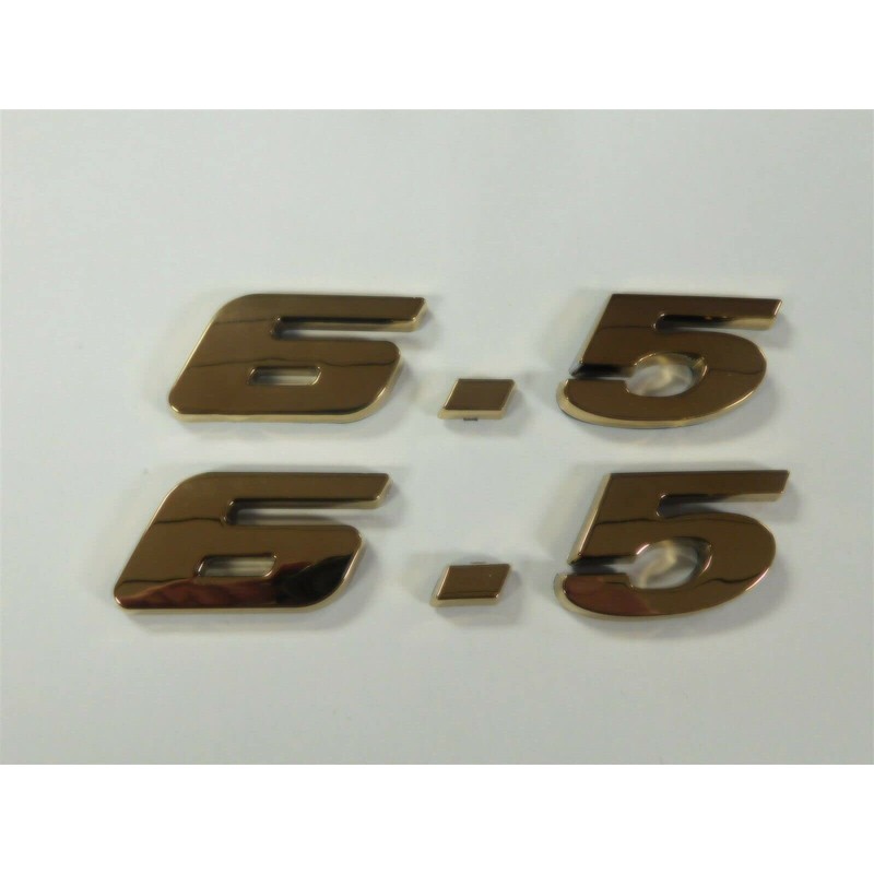 GOLD 6.5 ENGINE ID EMBLEMS - (PAIR)