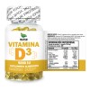 Vitamina D3 5000 UI 300 caps, Refuerza sistema Inmune, Calcio