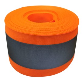Eroilor Fabric Reflective Safety Strip Sew on - 32 ft (10 Meter) - Larger Reflective Area - Orange