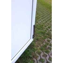 Door Stop Metal Door Holder Painted White with Rubber Attachment for Outdoor and Indoor Use Pack of 2