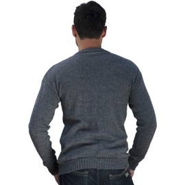 Gamboa - Alpaca Jumper for Men - Classic Jumper - Grey(Size: XL)