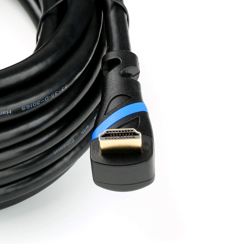 HDMI 2.0 Cable | 7.5 m | Black/Blue | Angled