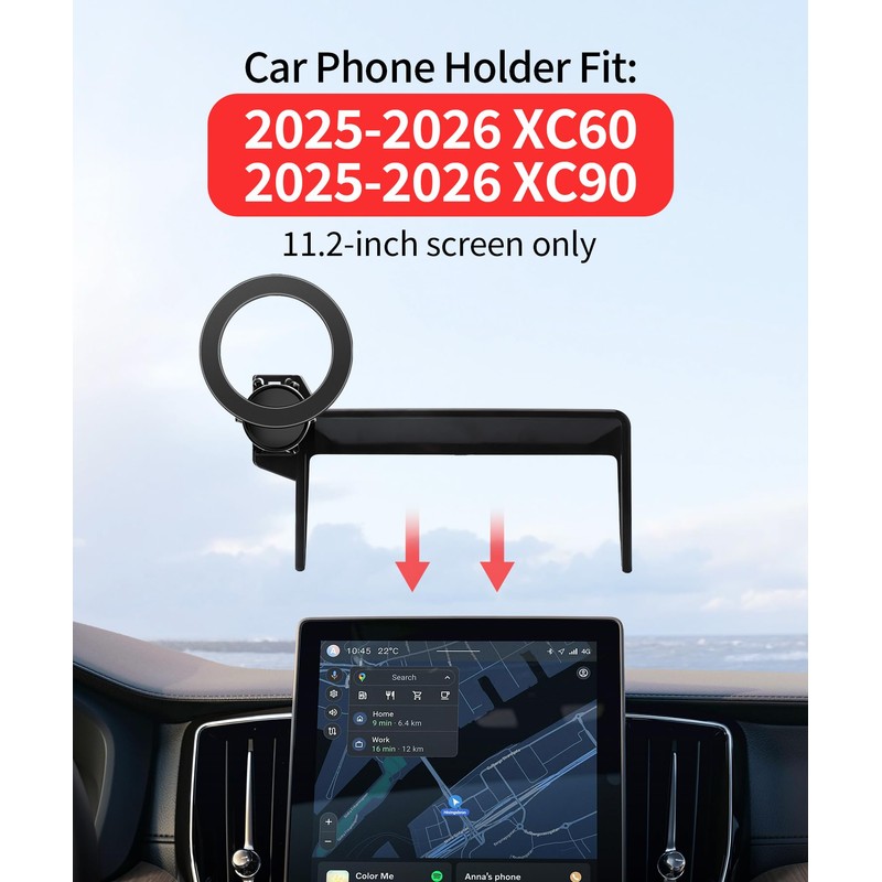 Car Phone Holder for 2025-2026 Volvo XC60 Volvo XC90 Accessories