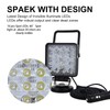SKYWORLD 2pcs 48W Magnetic Base Bracket LED Work Light Bar