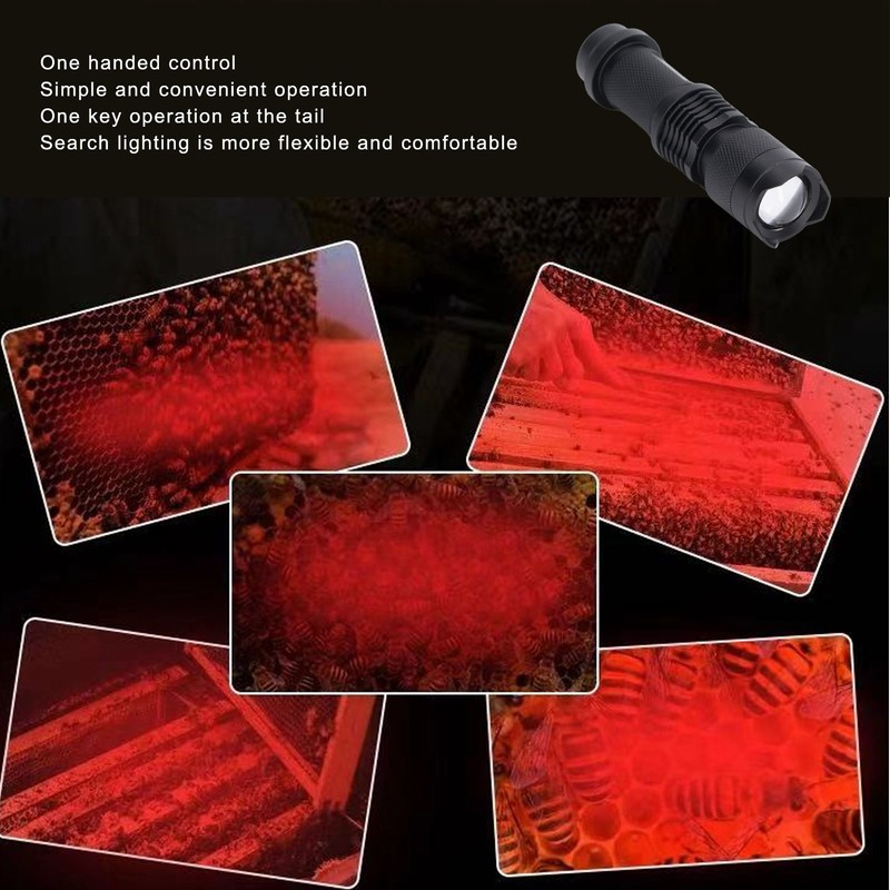 LED Flashlight 1 Mode Retractable Waterproof Handheld Lamp for Hunting