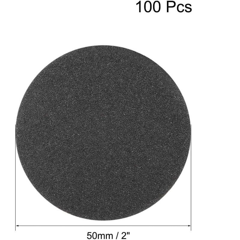 TOP-VIGOR 100Pcs 50mm Wet and Dry Sanding Discs, 180 Grit