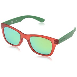 Police S1944 50z75v Wayfarer Sunglasses, Red,Green & Blue Mirrored, 50 mm