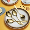 HOMQUEN Gold 10-Piece Serveware Cutlery Set, Stainless Steel Serving Utensil