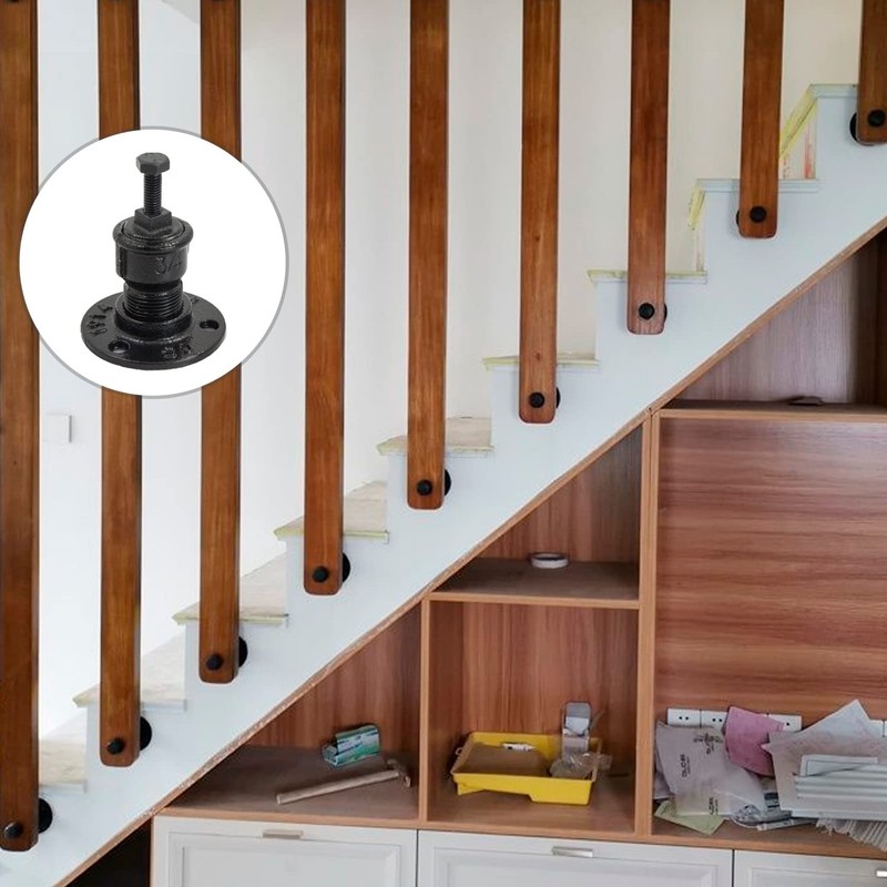 Handrail Holder Handrail Bracket Handrail Support Railing Brackets - Black