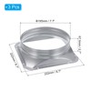 PATIKIL 8 Inch Duct Connector Flange, 2 Pcs Metal Straight