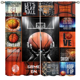 AAVEUP - Cortinas de baloncesto, con aislamiento térmico para niños, adolescentes, recámara, baño, 42 x 54 pulgadas