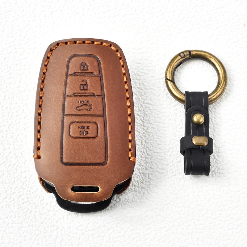 OFFCURVE Key Fob Cover Leather Car Key Case Compatible with