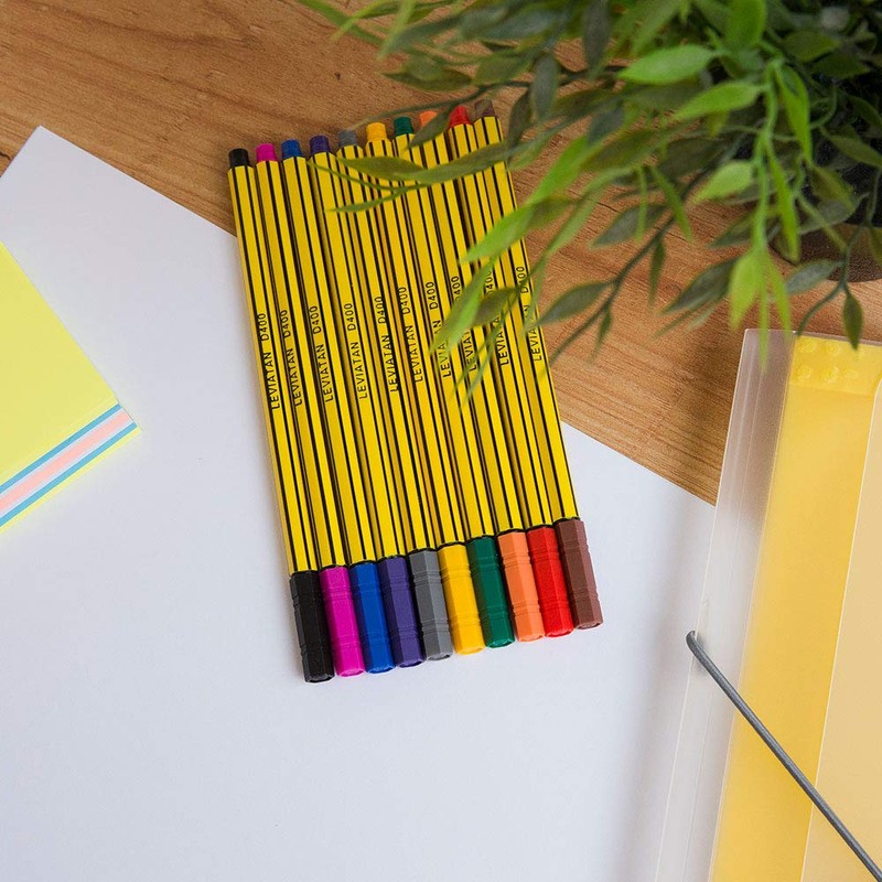 LEVIATAN D400 Fineliner Set 10 Colors - Fine Line Pen