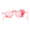 Womens Unicorn Rainbow Cloud Mod Oval Plastic Sunglasses Pink