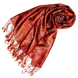 Lorenzo Cana Women's PaisleyPashmina Orange Purple