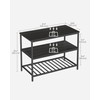 VASAGLE Kitchen Island with 3 Shelves, 47.2 Inches Width Kitchen