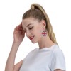 Uk Flag Faux Leather Earrings For Women Lightweight Round Dangle