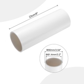 MECCANIXITY 3 Inch PVC Rigid Tube Round Pipe Tubing Hardware Tubing 81.4mm ID 90mm OD 9" Length White High Impact for Water Pipe, Crafts, Cable Sleeve