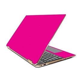 MightySkins Skin Compatible with HP Spectre x360 15.6" Gem-Cut (2019) - Solid Hot Pink | Protective, Durable, and Unique Vinyl Decal wrap Cover | Easy to Apply| Made in The USA